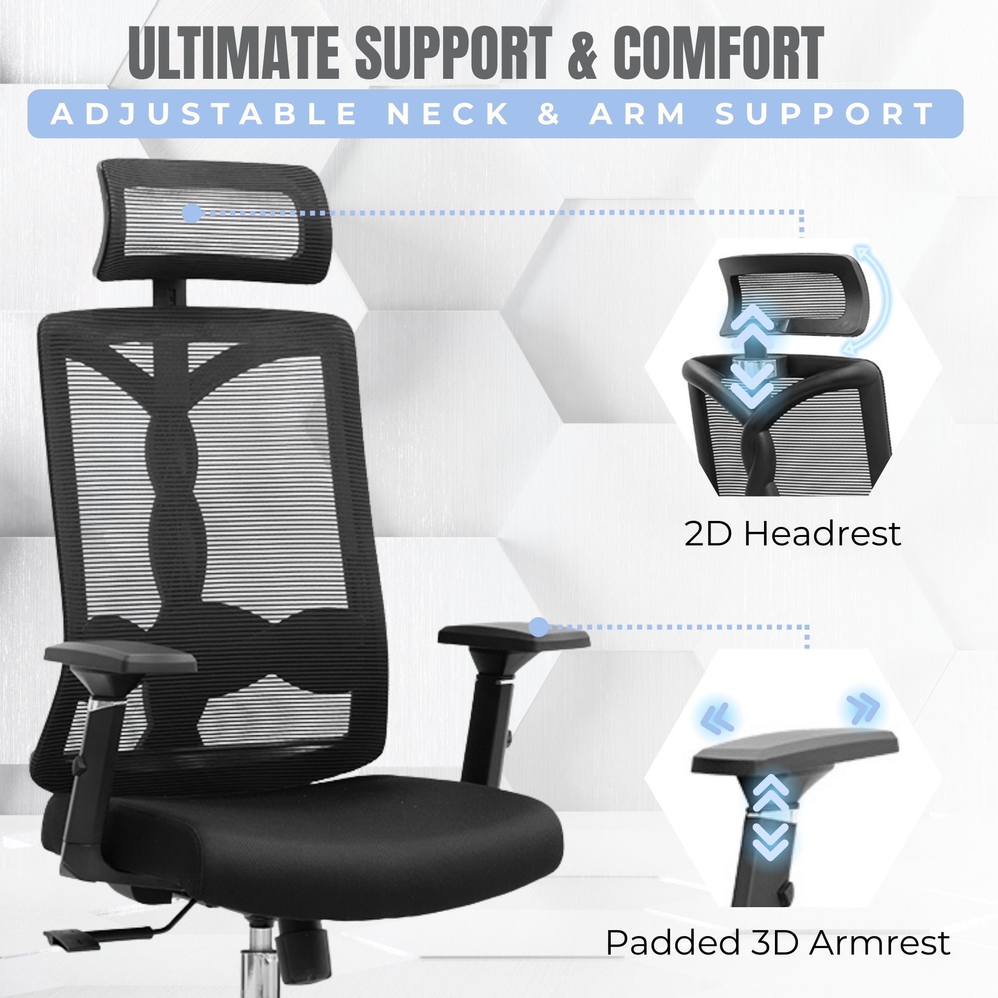 Neuarc Spinal Ergonomic Office Chair with Seat Slider