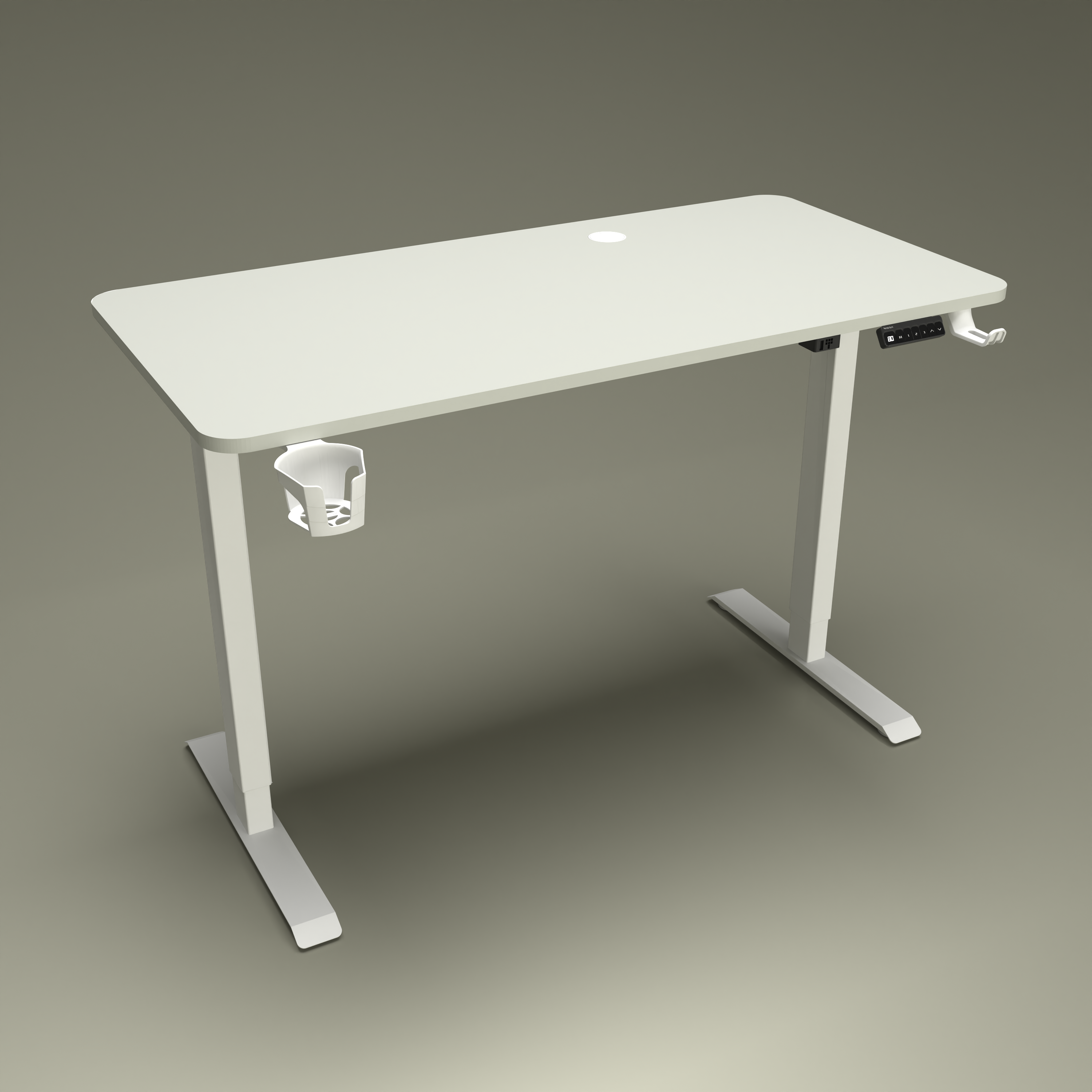 Neuarc Velocity Electric Height Adjustable Desk For Gaming and Home Office, 120 x 60 cm Table Top (White)