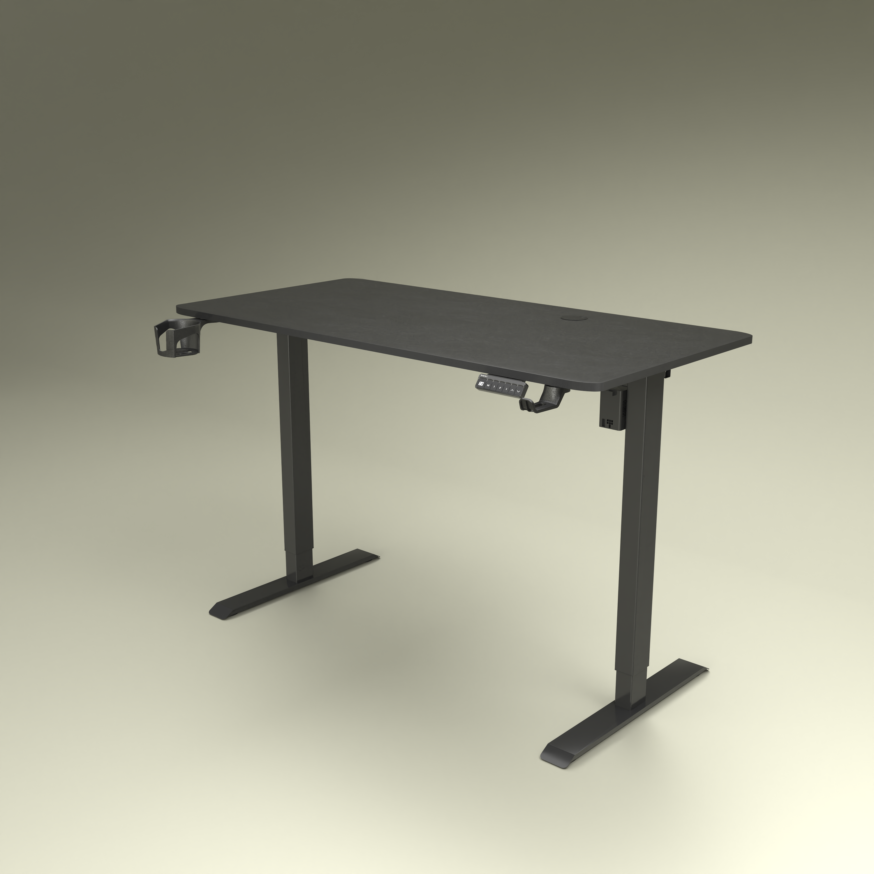 Neuarc Velocity Electric Height Adjustable Desk For Gaming and Home Office, 120 x 60 cm Table Top (Matt Black)