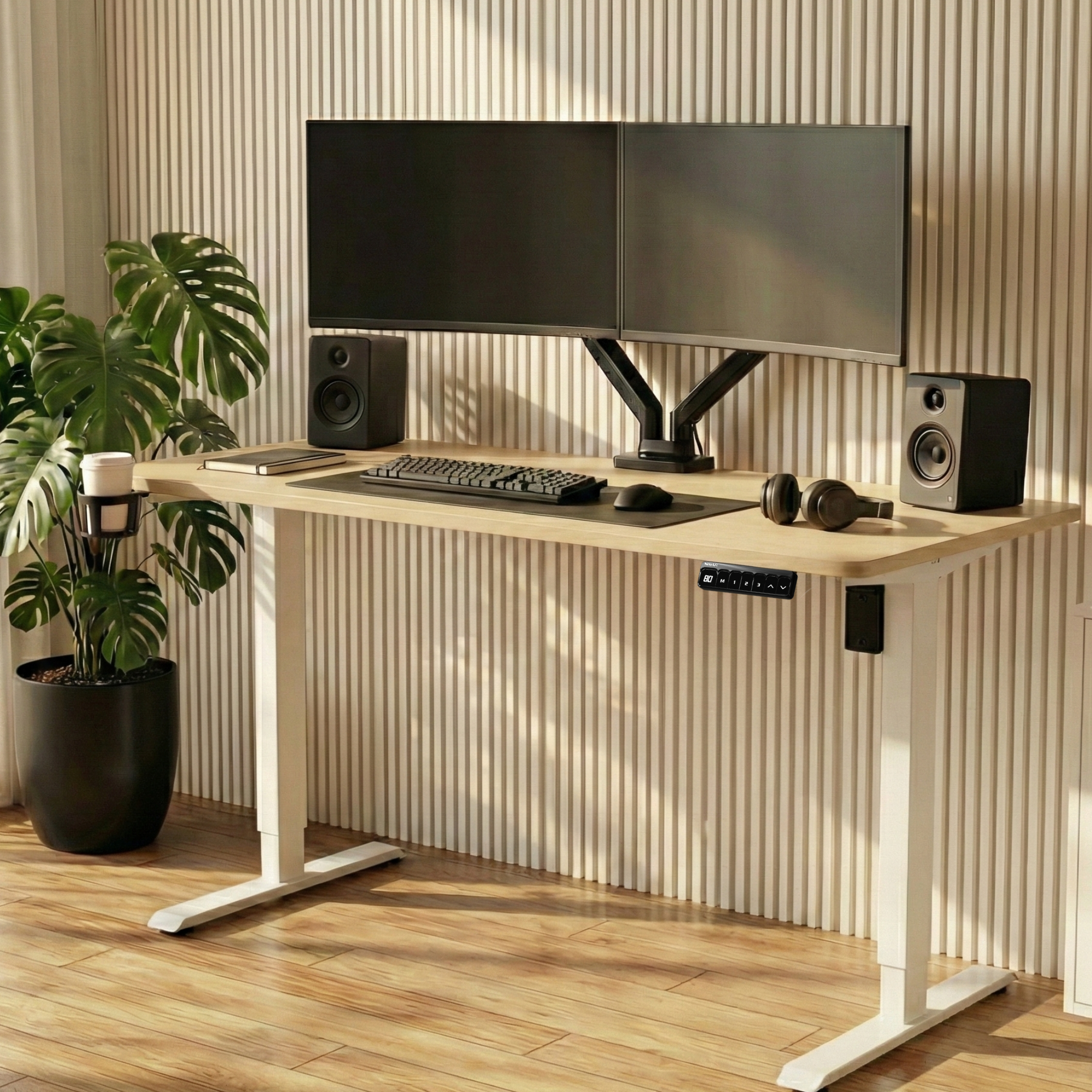 Neuarc Velocity Electric Height Adjustable Desk For Gaming and Home Office, 120 x 60 cm Table Top (Ork)