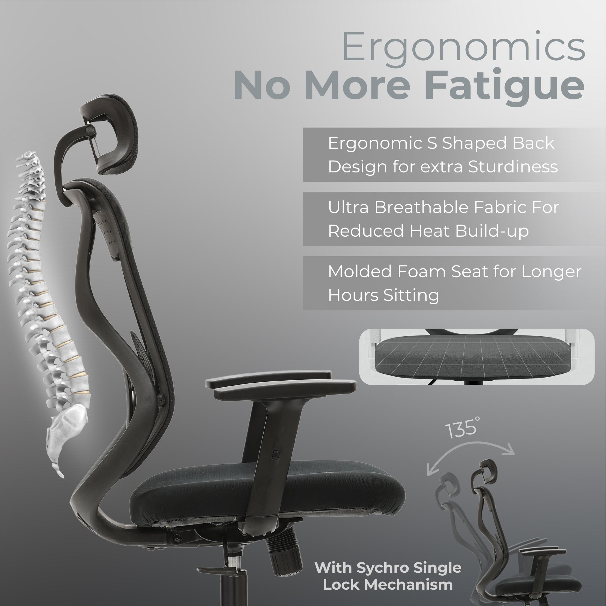 Neuarc Astro Pro Ergonomic Office Chair Black