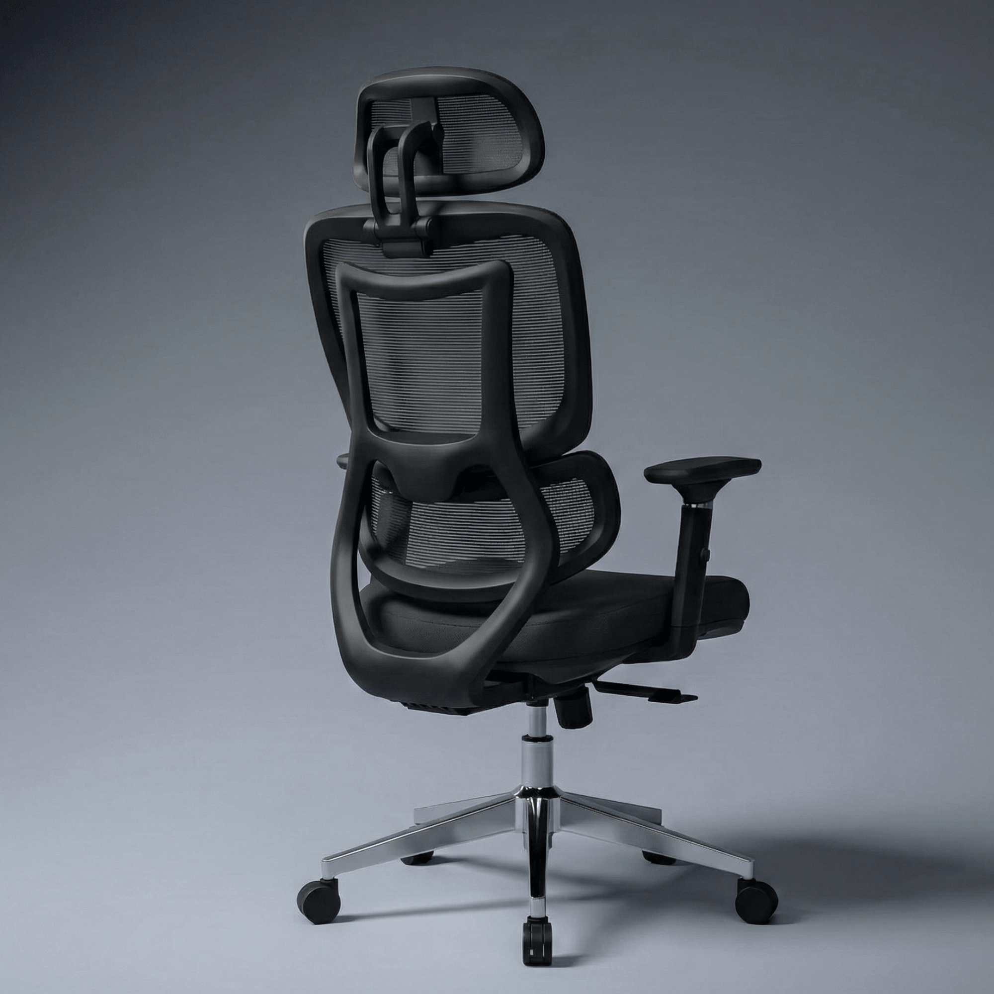 NeuArc Synergy Office Chair For Work and Gaming with Adjustable Backrest, Dual Arc Lumbar, NeuSlide Seat Slider with Multi Locking, 4D Armrest (Black) - NEUARC