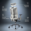 Neuarc Spinal Ergonomic Office Chair with 3D  Armrests with Seat Slider (Grey)