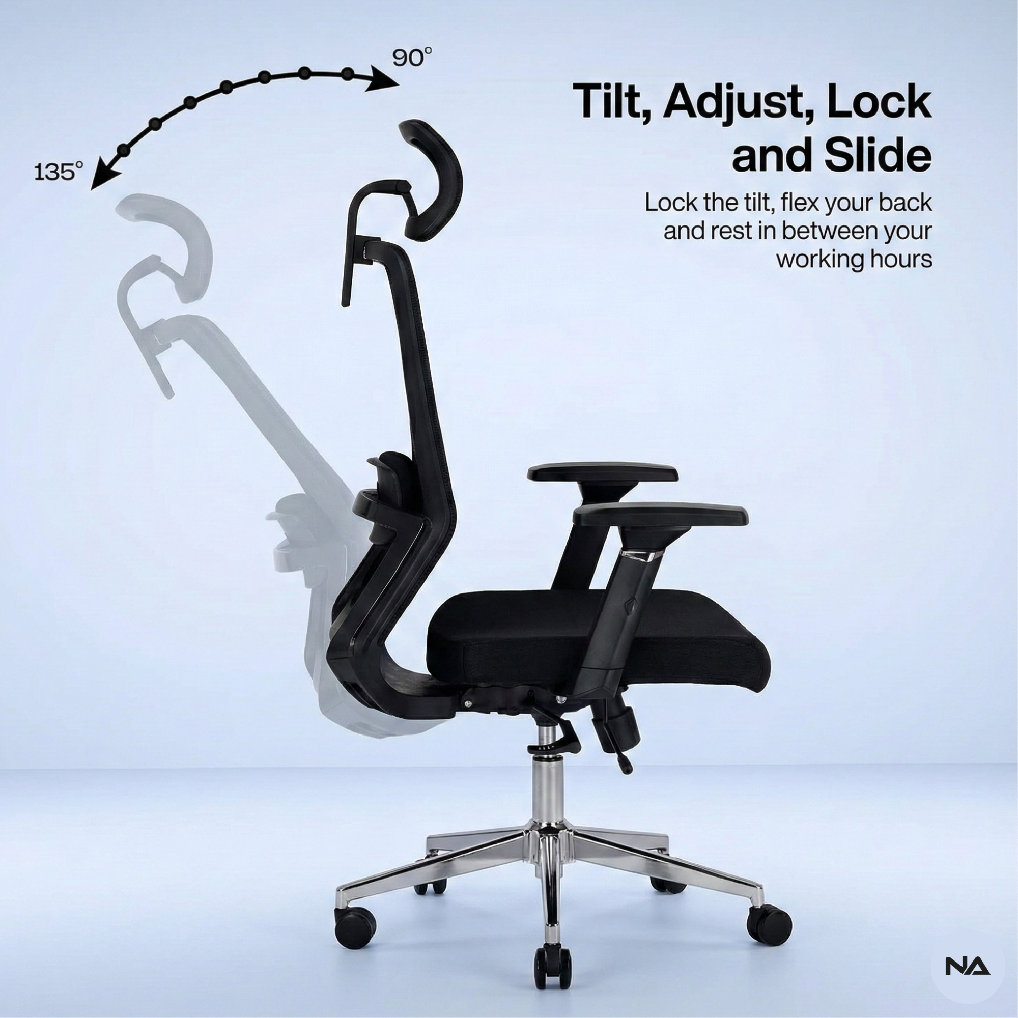 Neuarc 2026 Edition Zenith Pro Ergonomic Chair with 3D Armrest, Seat Slider with Multi Lock