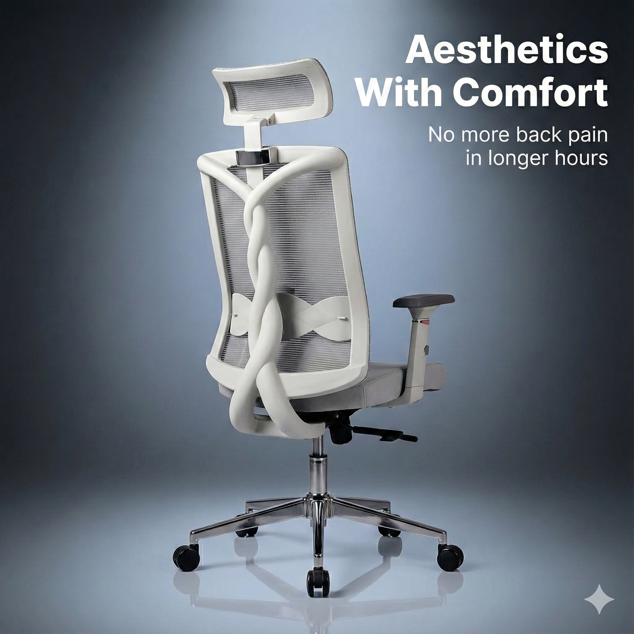 Neuarc Spinal Ergonomic Office Chair with 3D  Armrests with Seat Slider