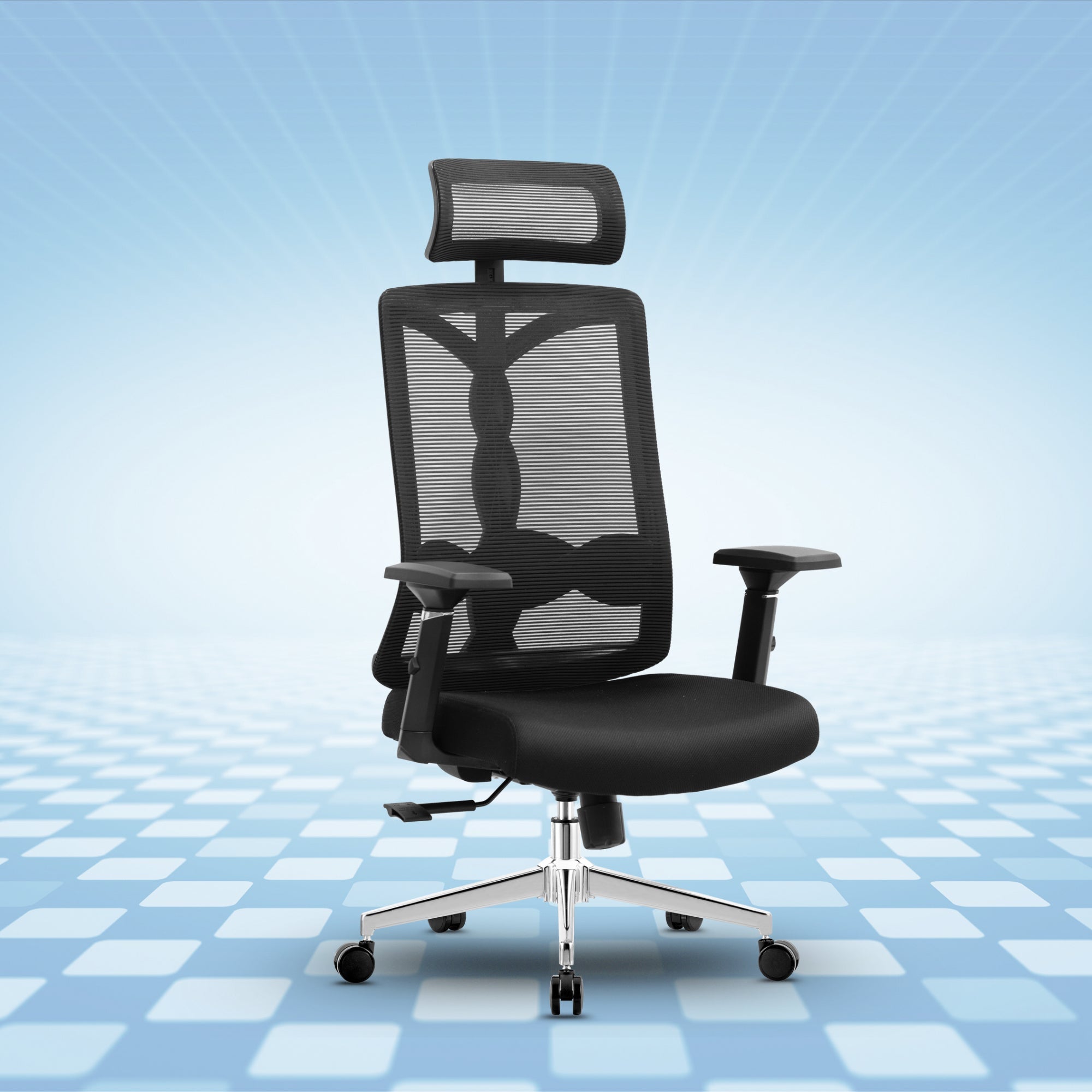 Neuarc Spinal Ergonomic Office Chair with 3D Armrests with Seat Slider (Black) - NEUARC