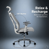 Neuarc Spinal Ergonomic Office Chair with 3D  Armrests with Seat Slider (Grey)