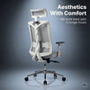 Neuarc Spinal Ergonomic Office Chair with 3D  Armrests with Seat Slider (Grey)