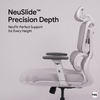 NeuArc Synergy Office Chair For Work and Gaming with Adjustable Backrest, Dual Arc Lumbar, NeuSlide Seat Slider with Multi Locking, 4D Armrest
