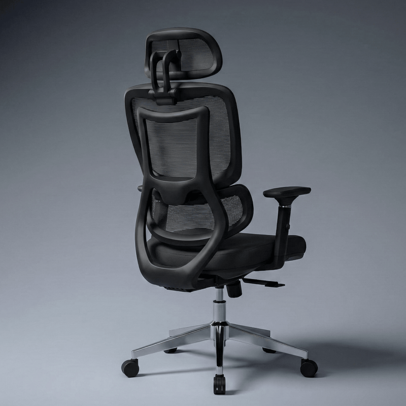 NeuArc Synergy Office Chair For Work and Gaming with Adjustable Backrest, Dual Arc Lumbar, NeuSlide Seat Slider with Multi Locking, 4D Armrest (Black)