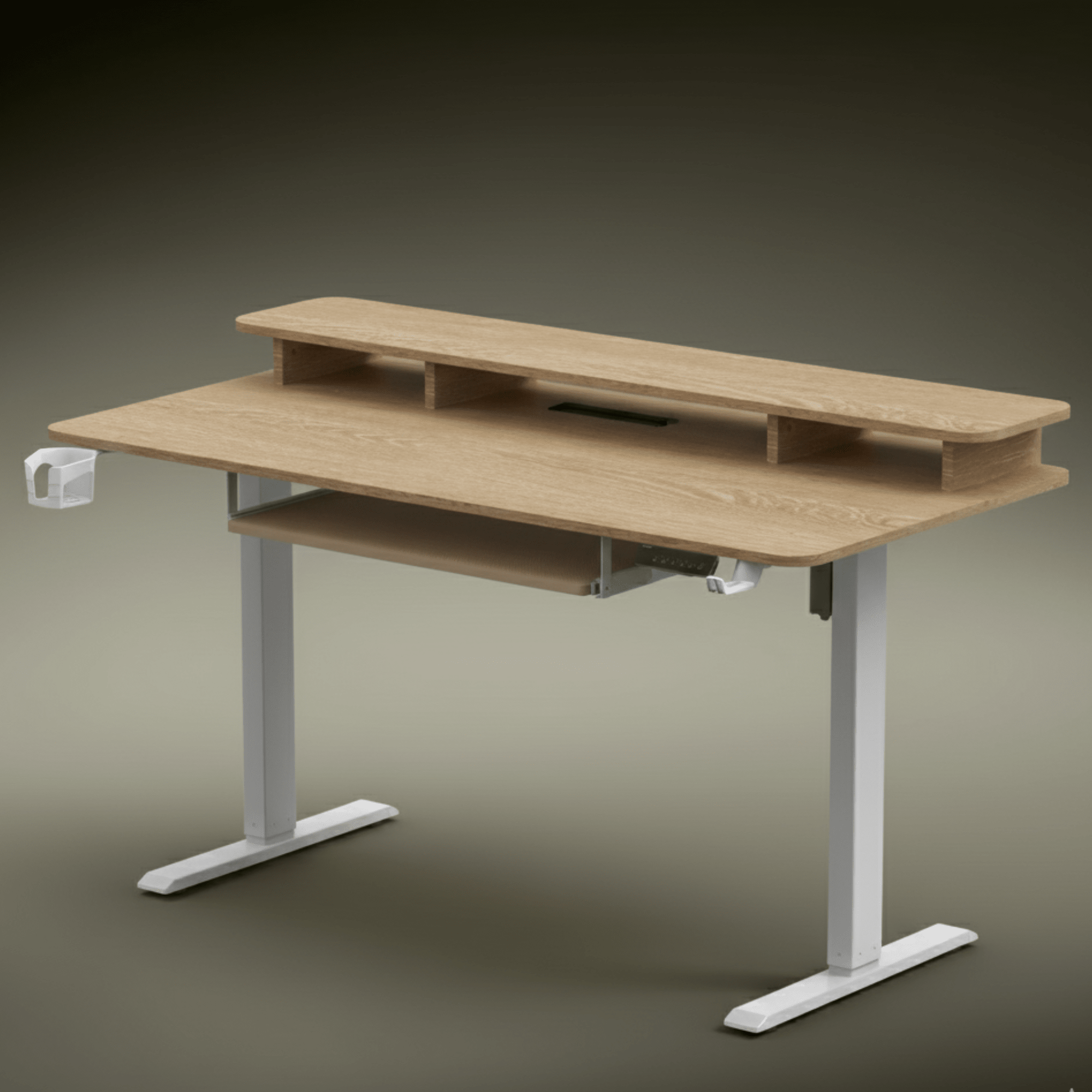 Neuarc Titan Electric Height Adjustable Desk For Gaming and Home Office, 140 x 60 cm Table Top (Ork) - NEUARC