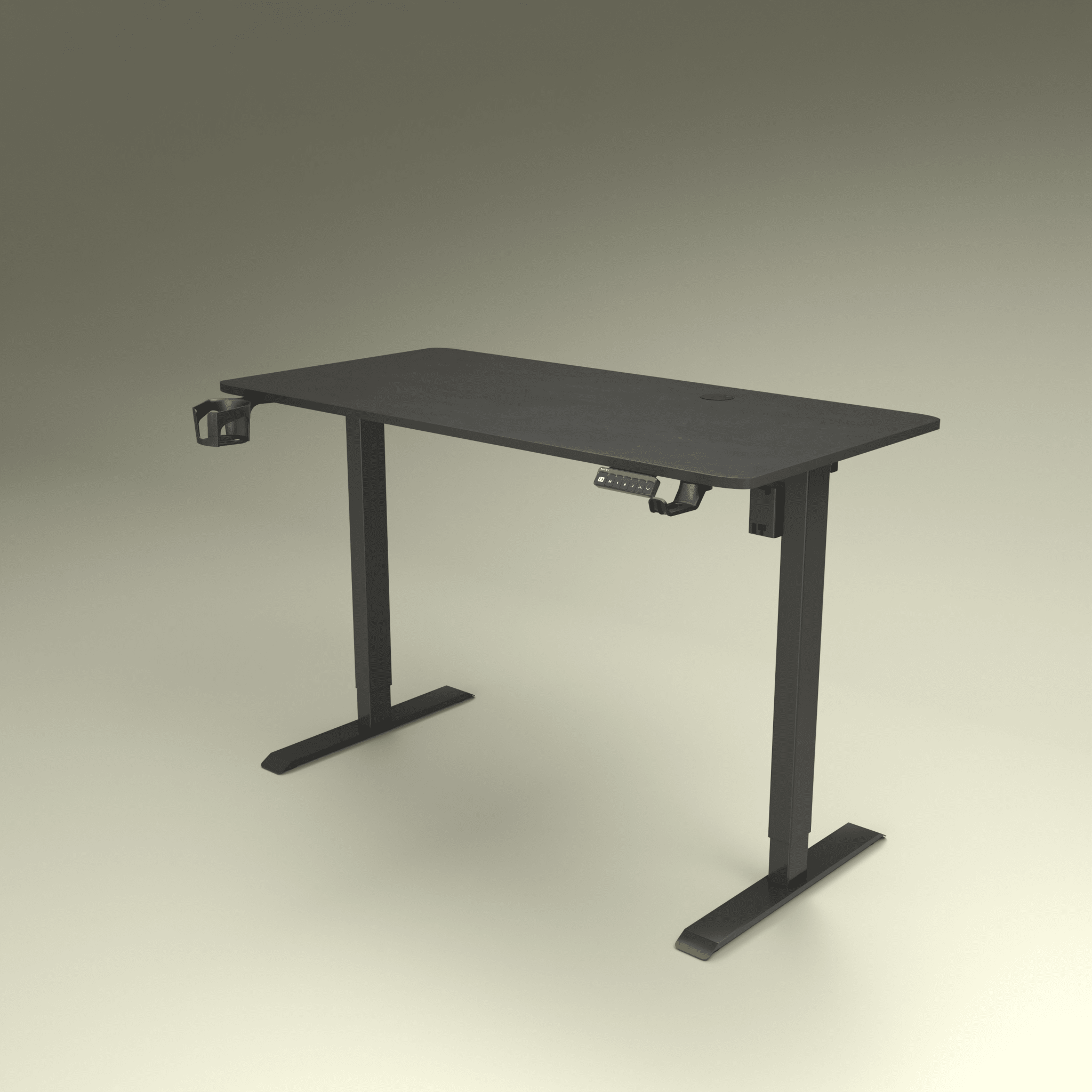 Neuarc Velocity Electric Height Adjustable Desk For Gaming and Home Office, 120 x 60 cm Table Top (Matt Black) - NEUARC