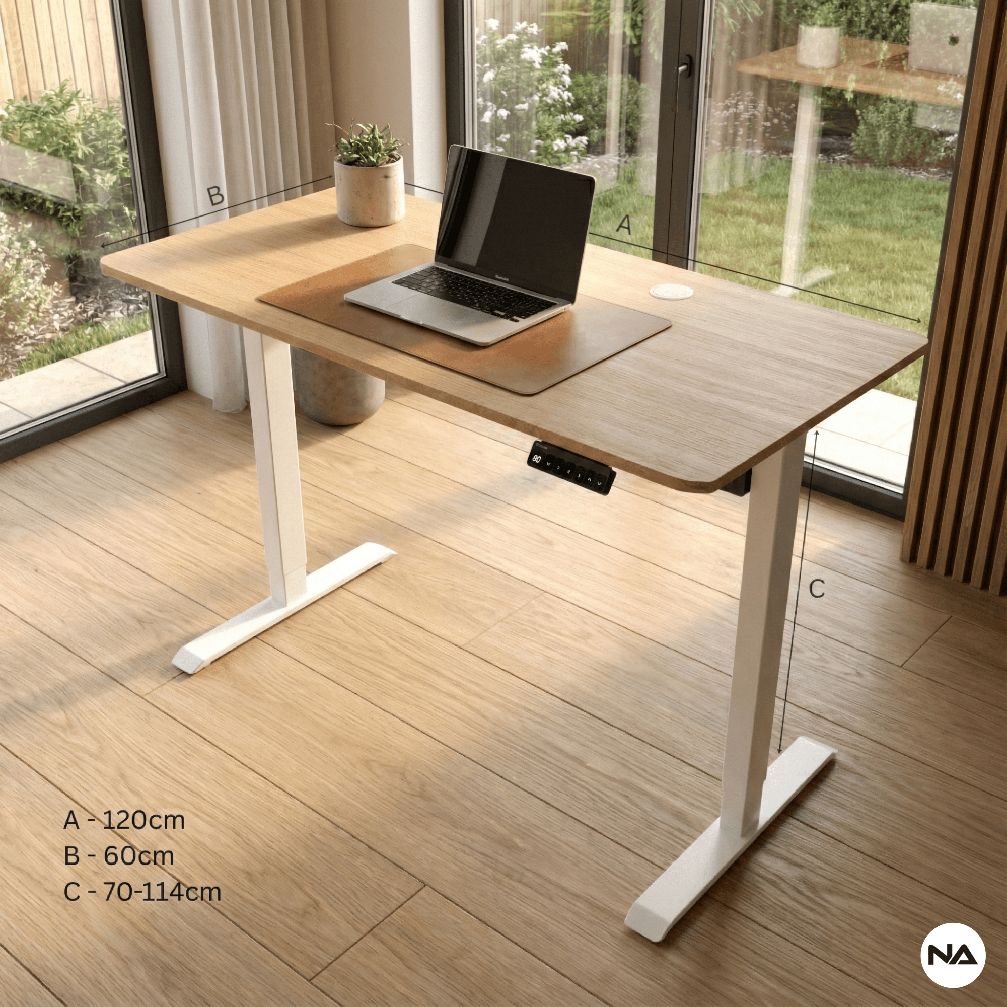 Neuarc Velocity Electric Height Adjustable Desk For Gaming and Home Office, 120 x 60 cm Table Top (Ork) - NEUARC