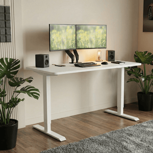 Neuarc Velocity Electric Height Adjustable Desk For Gaming and Home Office, 120 x 60 cm Table Top (White)